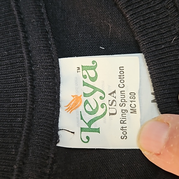 Black T Shirt Wolves USA Stars Stripes sz M - Picture 2 of 4